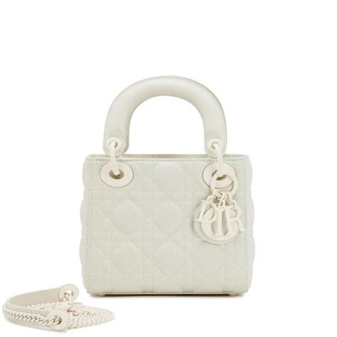 lady dior mini calfskin|Lady Dior latte bag.